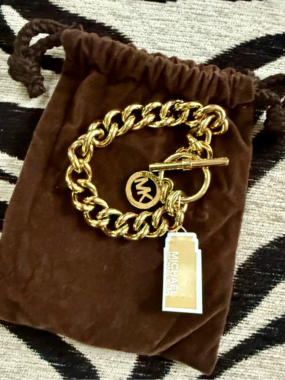 MK Michael Kors gold chain bracelet NWT